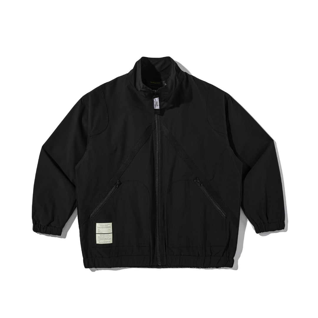 Unisex Technische Boxy-Fieldblousonjacke mit hohem Stehkragen und Utility‑Zippern Shop Nory