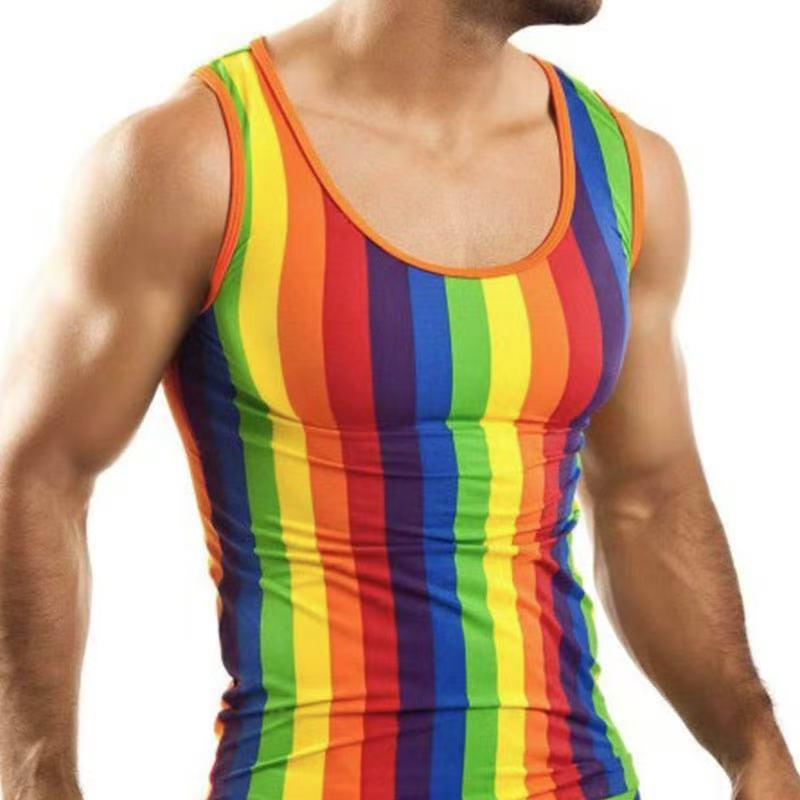 Herren nan figurbetontes Rundhals-Tanktop aus Stretchjersey mit körpernaher Passform