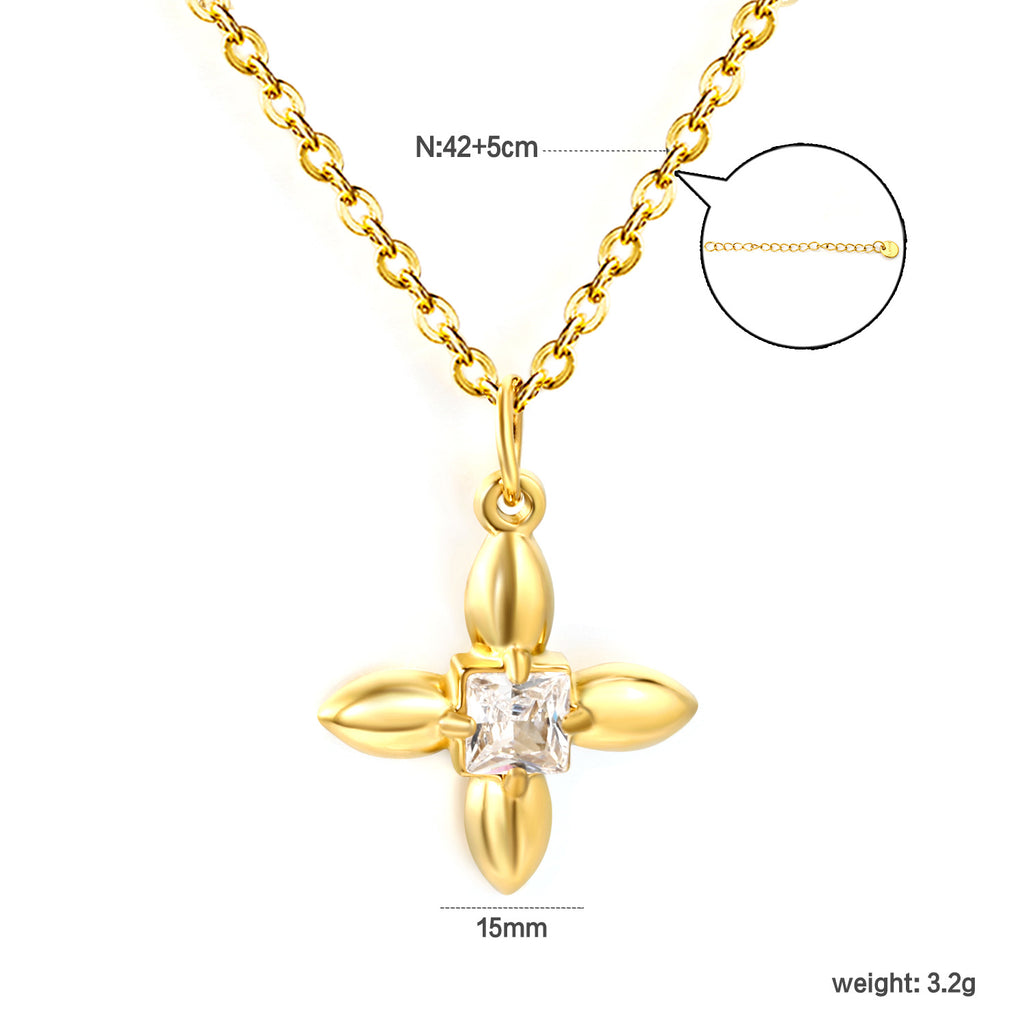Damen Halskette mit funkelndem Schleifenanhänger aus hochwertigem Edelstahl Shop Nory