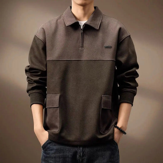 Herren Modischer Sweatshirt mit Reißverschluss