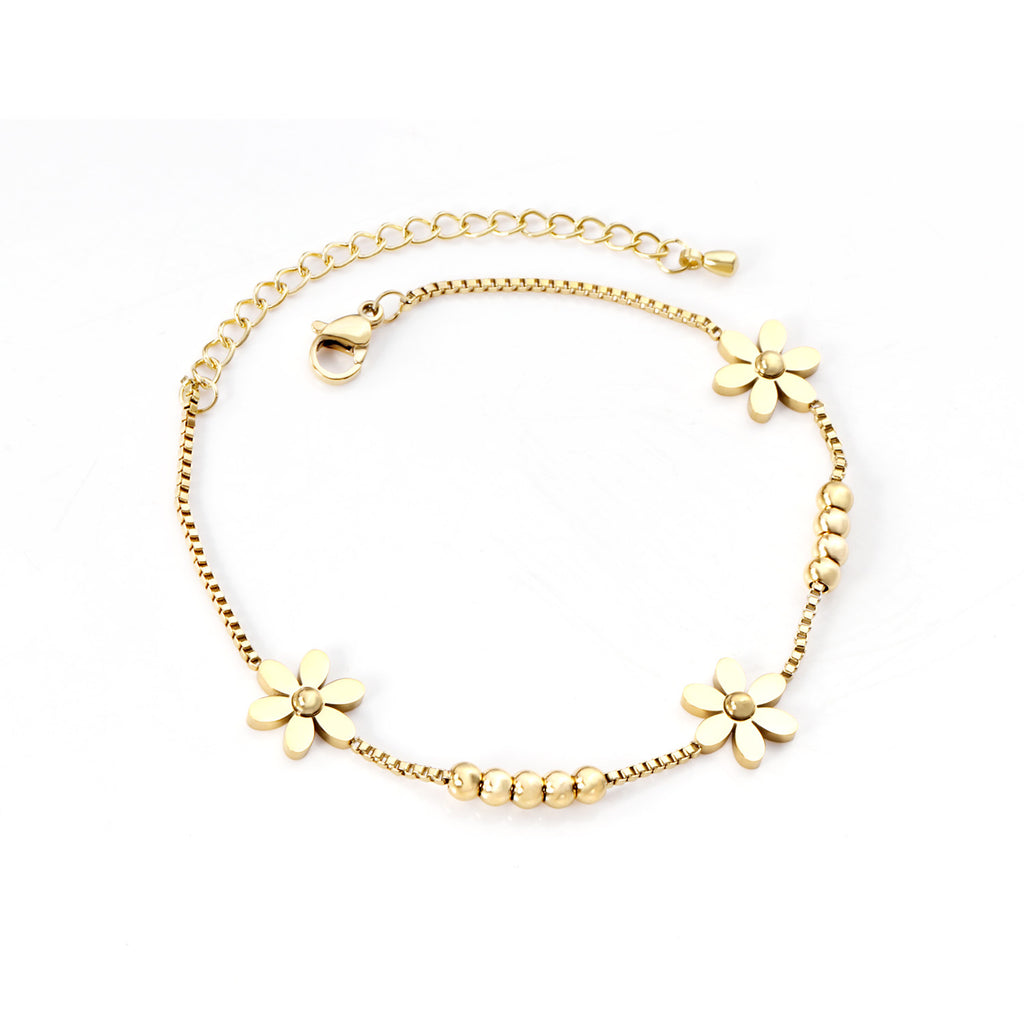 Damen Armband mit floralen Akzenten und eleganter Goldplattierung Shop Nory