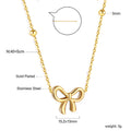 Damen Halskette mit hochwertigem goldplattierten Schleifenanhänger und verstellbarem Design Shop Nory