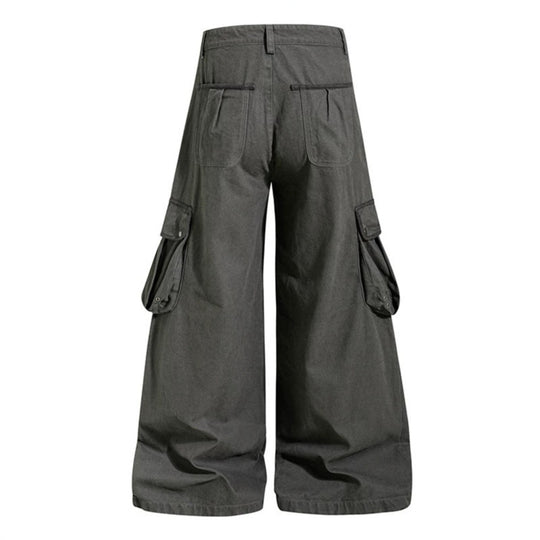 Damen weite Cargo‑Culottehose mit hoher Taille und Multifunktions‑Taschen Shop Nory