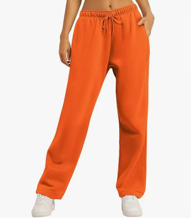Damen nan Palazzo-Loungehose mit hoher Taille, elastischem Bund, Kordelzug und tiefen Seitentaschen Shop Nory