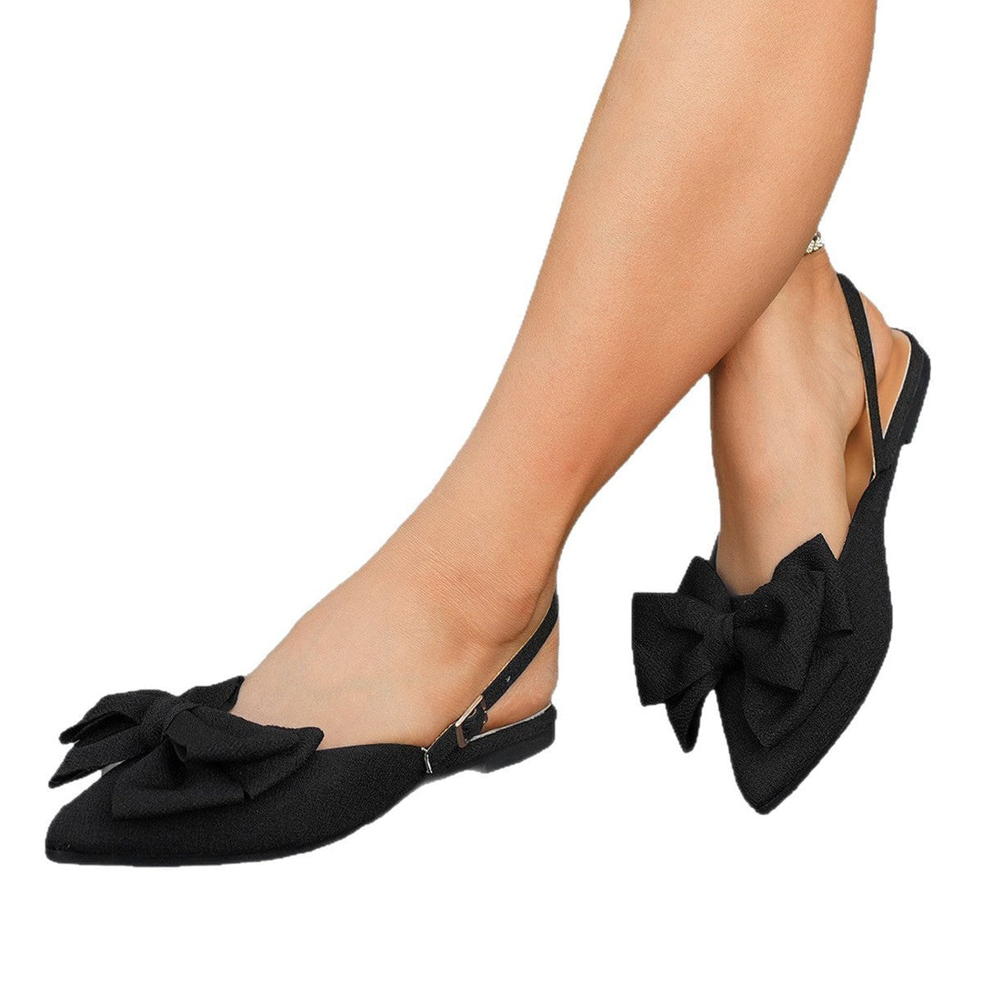 Damen Slingback-Ballerinas mit festem Schleifen-Design und atmungsaktiver Sohle