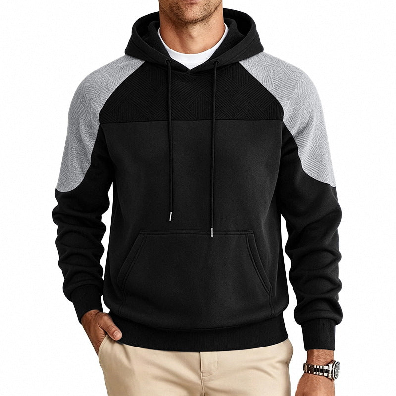 Herren Kapuzenpullover mit strukturierter Schulterpartie und Kängurutasche Shop Nory