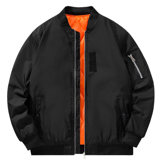 Herren Bomberjacke im Fliegerstil mit wattierter Thermofütterung und Ärmel-Utilitytasche Shop Nory