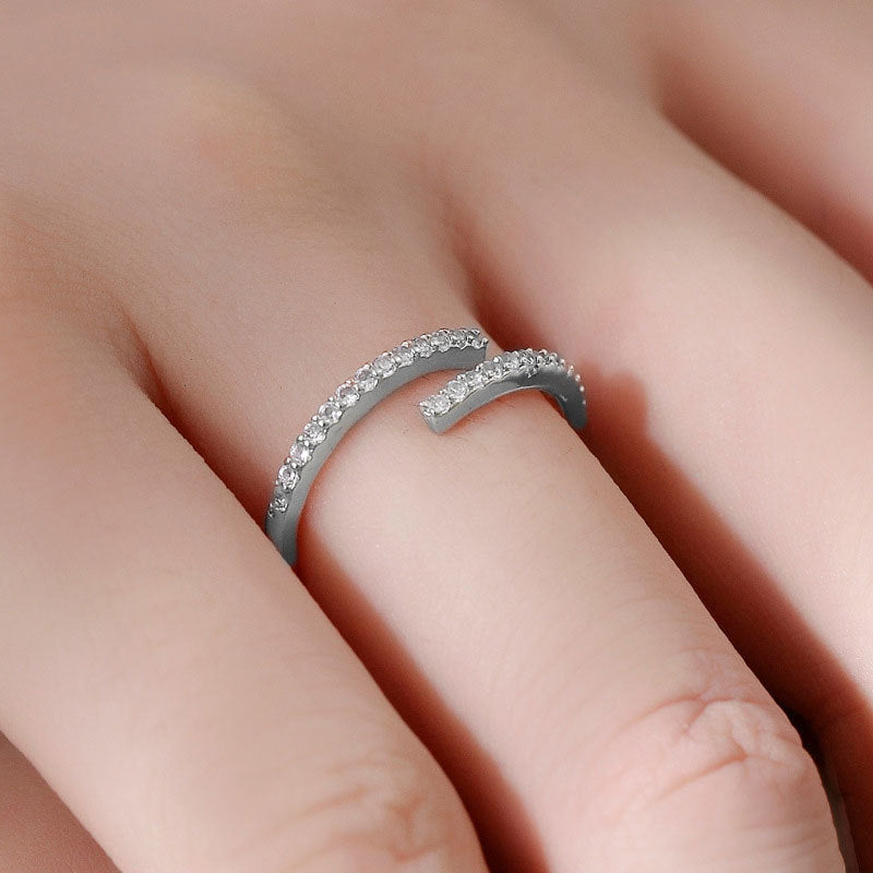 Damen Offener Ring mit funkelnden Zirkonia Shop Nory