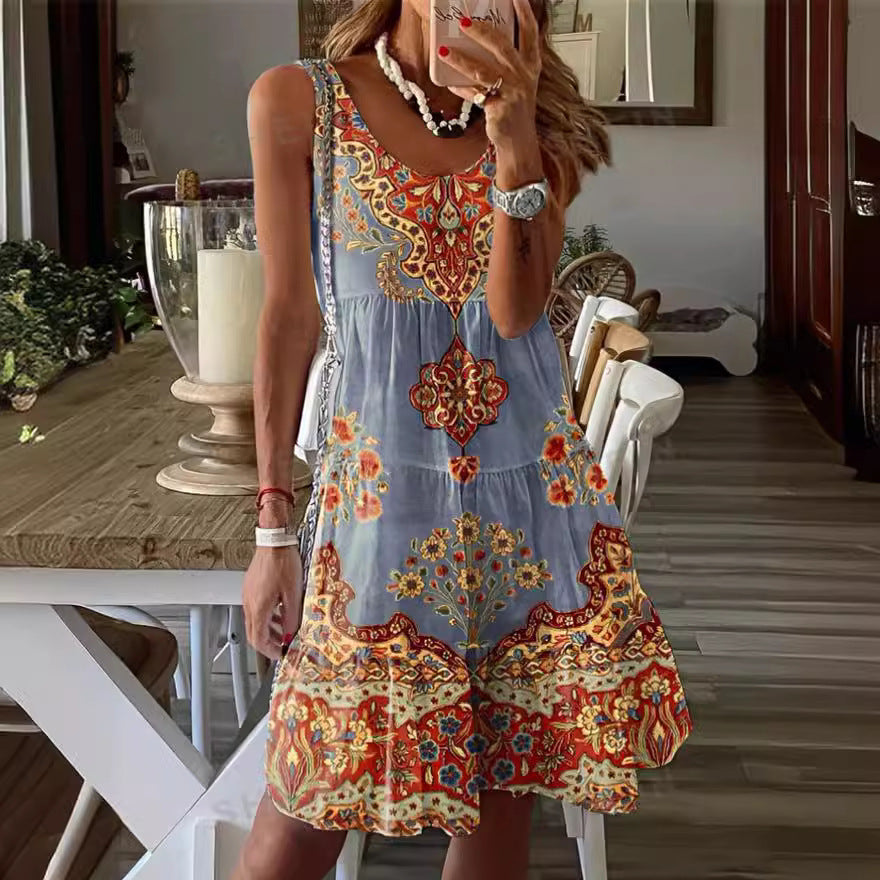 Damen Freizeitkleid mit verspieltem Muster