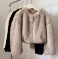 Offwhite-Grau (Rundhalsjacke)