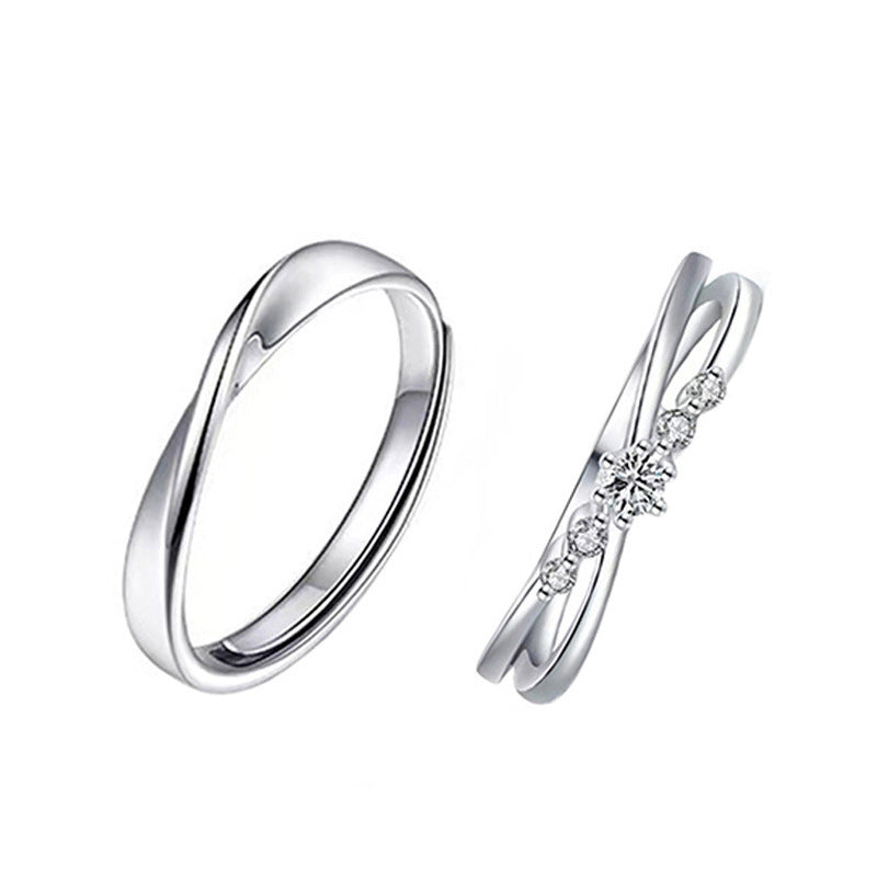 Damen eleganter Ring mit funkelndem Zirkonia-Besatz Shop Nory