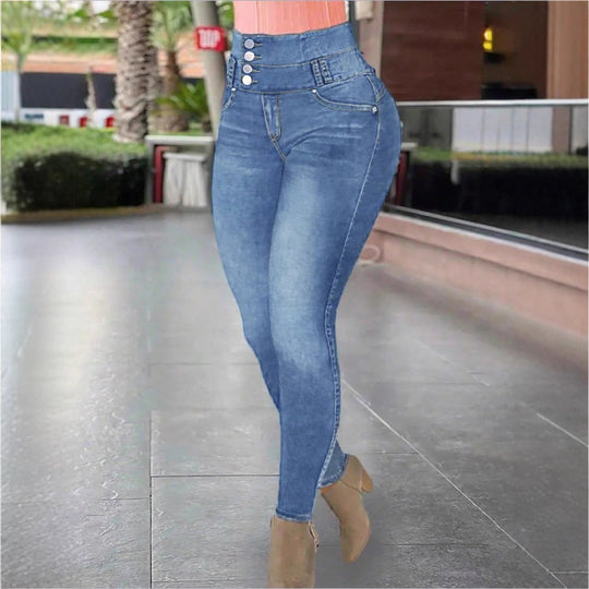 Damen Hochtaillierte Sculpting-Skinny-Jeans mit verstärktem V-Bund und Push-up-Effekt Shop Nory
