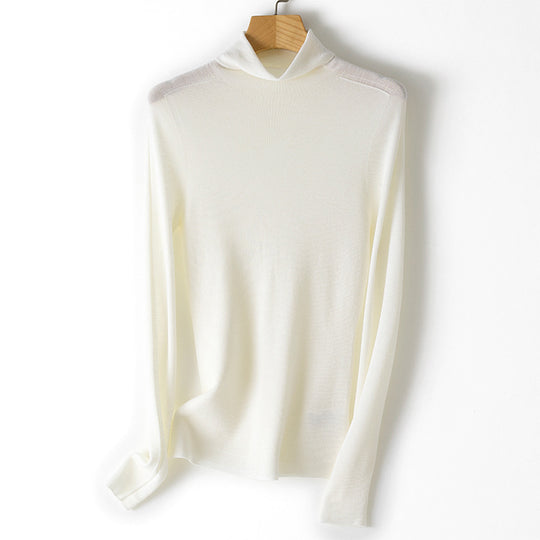 Damen Feiner Rollkragen-Feinstrickpullover mit schmaler Silhouette und elastischem Saum Shop Nory