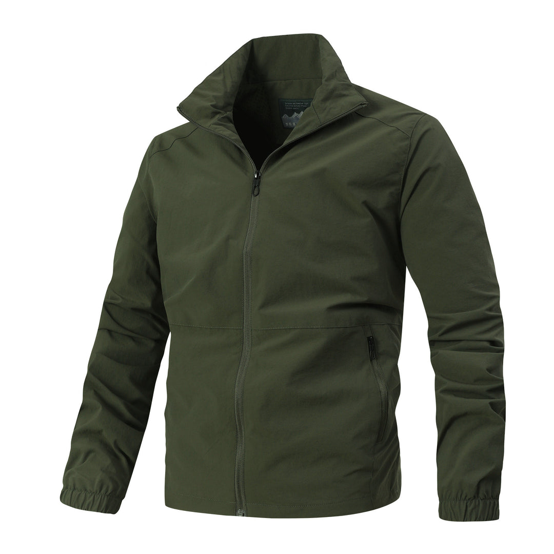 Herren Leichte Softshelljacke mit Stehkragen, winddichter Membran und Reißverschlusstaschen Shop Nory