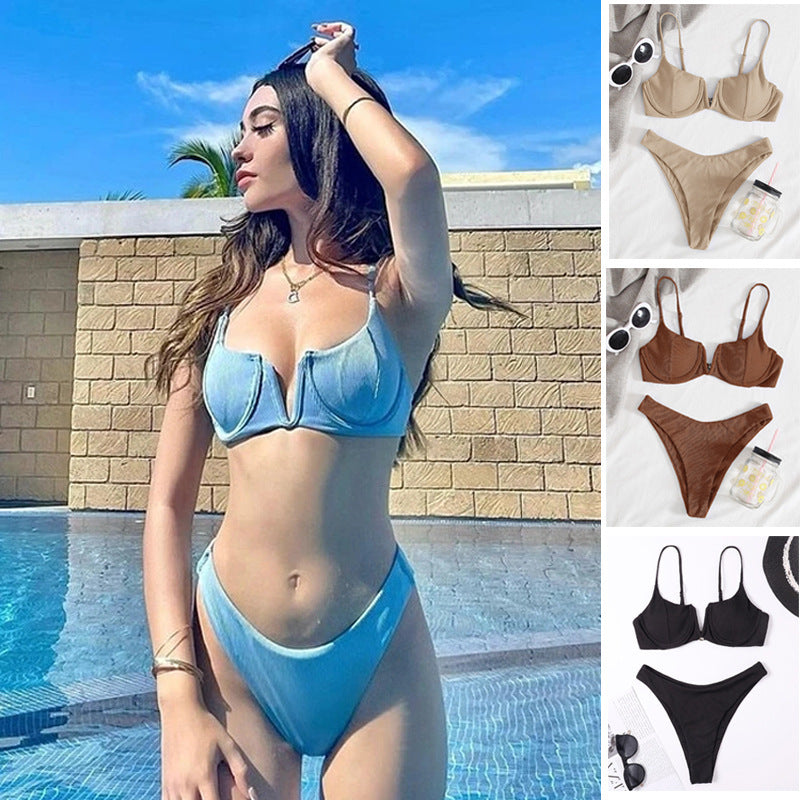 Damen Push-Up Bikini-Set mit verstellbaren Trägern