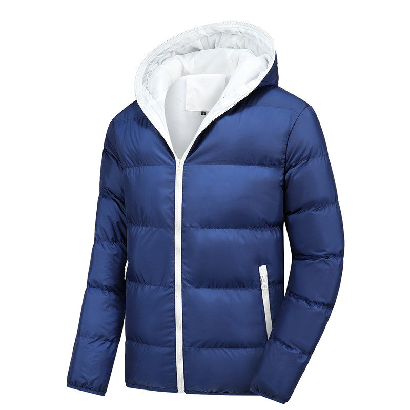 Herren Leichte Thermo-Steppjacke mit Kapuze winddichter Oberfläche und Kontrastreißverschluss Shop Nory