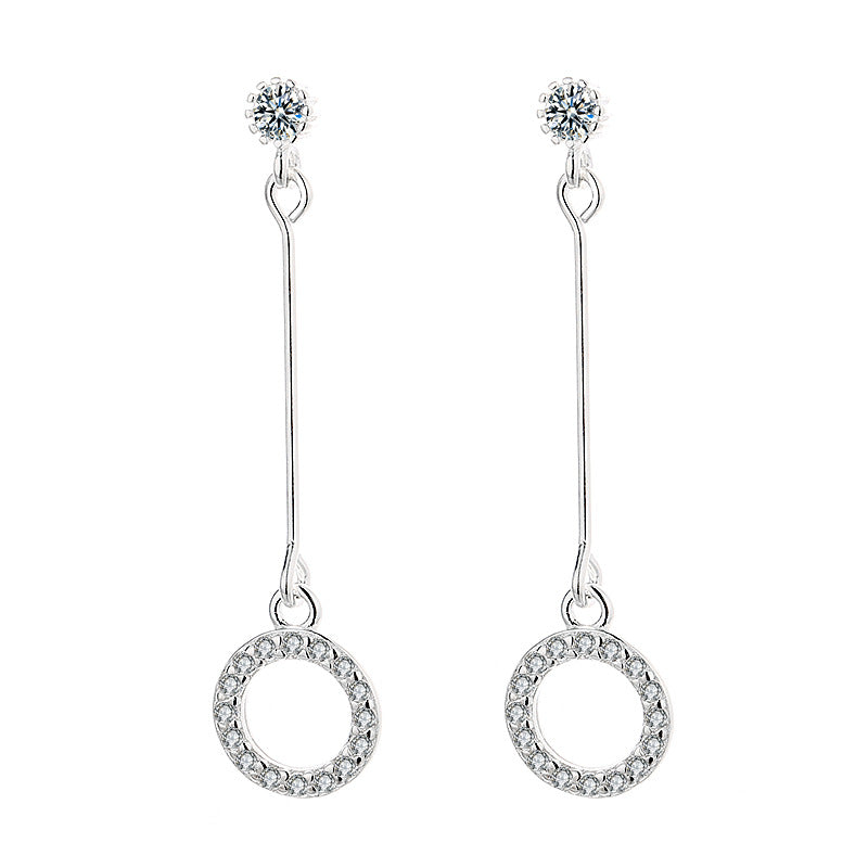 Damen Ohrhänger mit funkelnden Zirkonia und modernem Pendeldesign Shop Nory