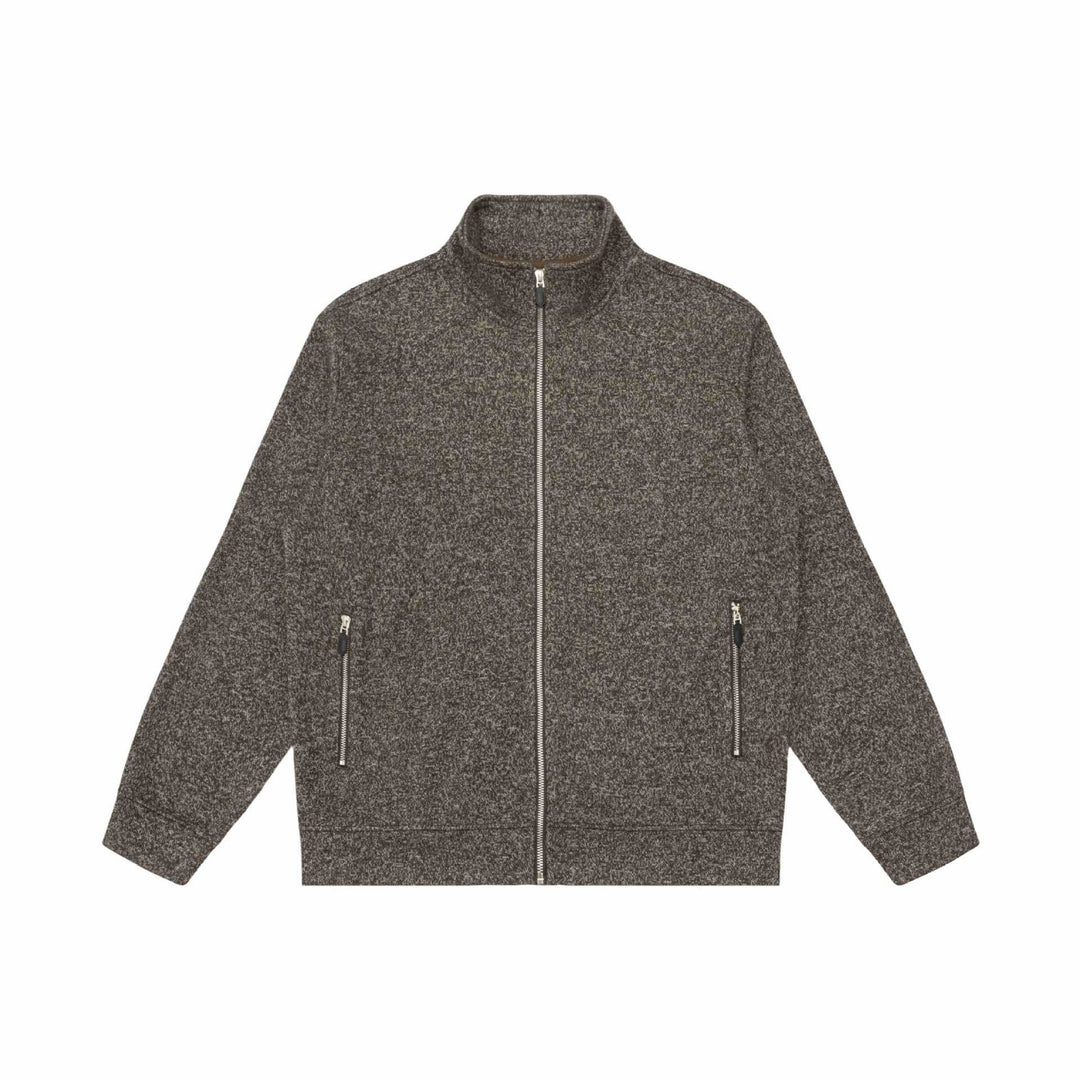 Damen Zipjacke aus meliertem Teddy-Fleece mit Stehkragen und Reißverschlusstaschen Shop Nory
