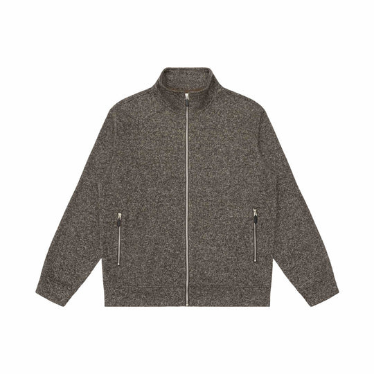 Damen Zipjacke aus meliertem Teddy-Fleece mit Stehkragen und Reißverschlusstaschen Shop Nory