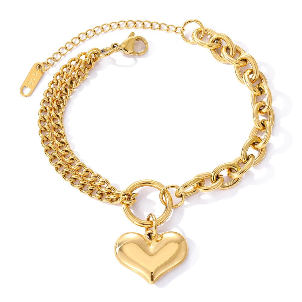 Damen Herz Anhänger Kette Halskette Shop Nory