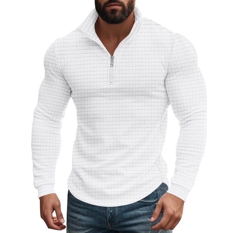 Herren Thermo-Fleecepullover mit Reißverschluss und strukturiertem Design