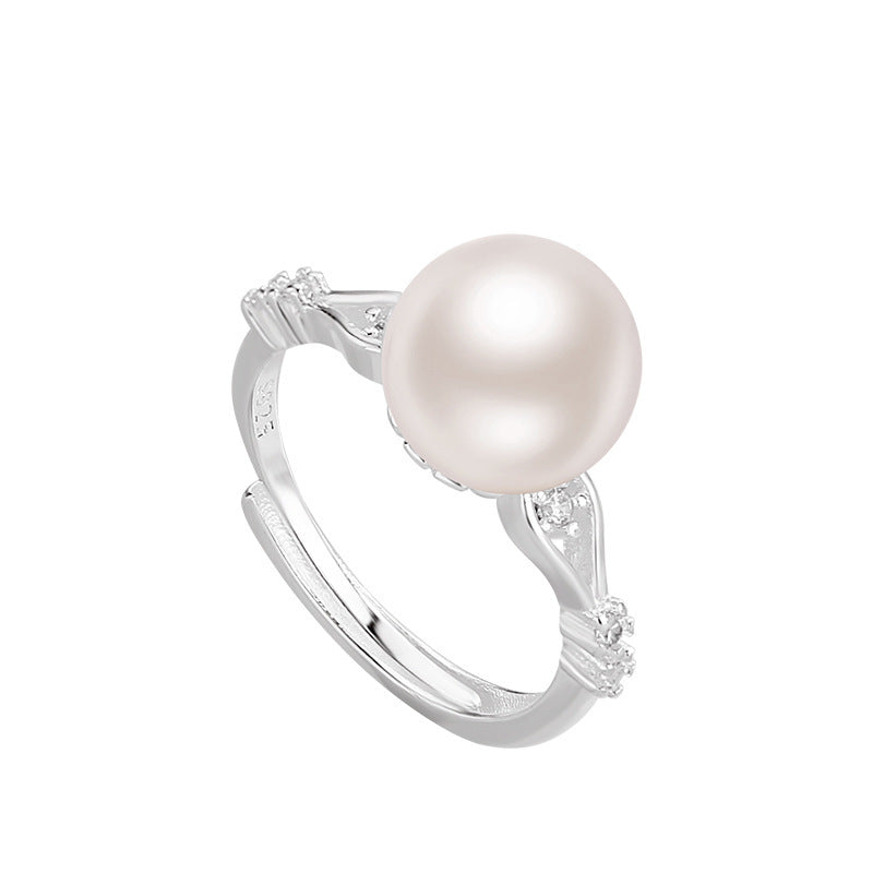 Damen Eleganter Perlenring mit filigraner Detailarbeit Shop Nory
