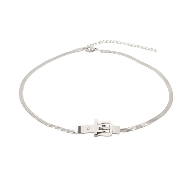 Damen elegante Kette mit modernem Schnallenverschluss Shop Nory