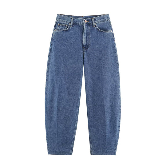 Damen Highwaist Relaxed Tapered Jeans mit konischem Bein Shop Nory
