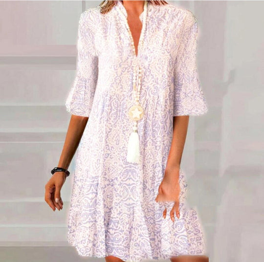 Damen Druckkleid
