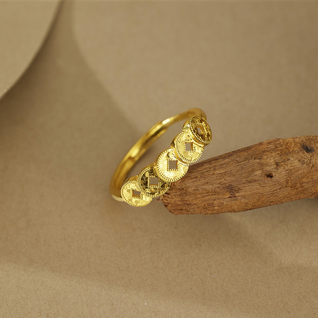 Damen eleganter Ring mit stilvollem Logo-Muster Shop Nory