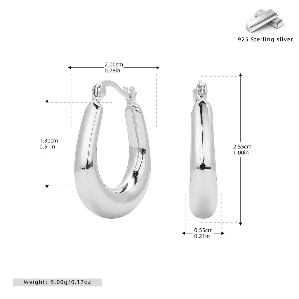 Damen Creolen aus 925 Sterling Silber mit goldenem Finish Shop Nory