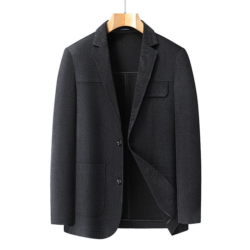 Herren Unstrukturiertes Casual-Sakko mit aufgesetzten Taschen und schmalem Revers Shop Nory