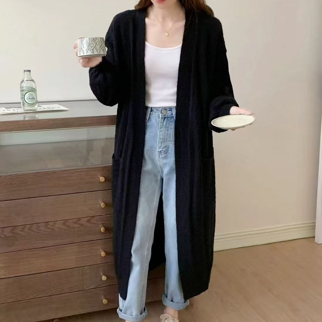 Damen Gemütlicher Strickcardigan mit Kapuze und Taschen Shop Nory