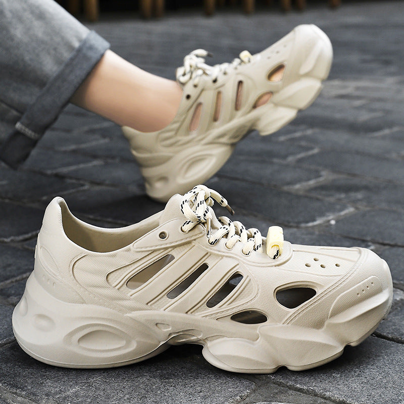 Herren nan futuristischer atmungsaktiver Cut-Out Plateau-Sneaker mit stoßdämpfender EVA-Sohle und Schnellverschluss Shop Nory