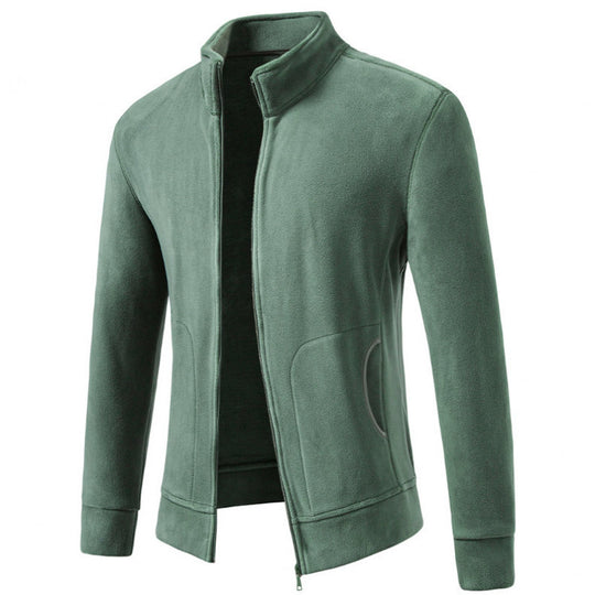 Herren Slim-Fit Fleecejacke mit Stehkragen, durchgehendem Reißverschluss und Eingrifftaschen Shop Nory