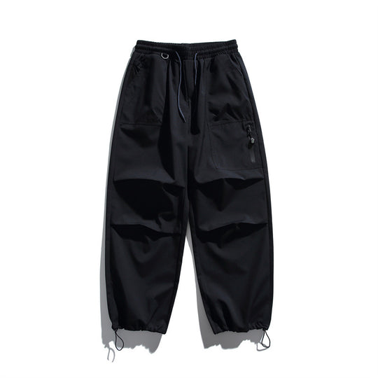 Unisex Technische Cargo-Joggerhose mit elastischem Bund, Reißverschlusstasche und Kordelzug Shop Nory