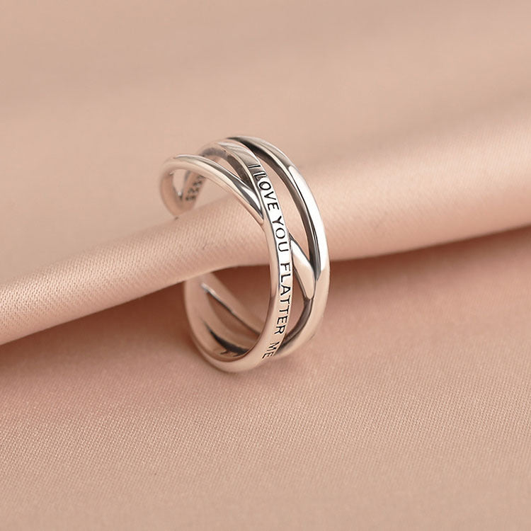 Damen Offener Ring mit gravierter Botschaft Shop Nory