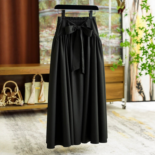 Damen Eleganter Maxirock mit Taillengürtel Shop Nory
