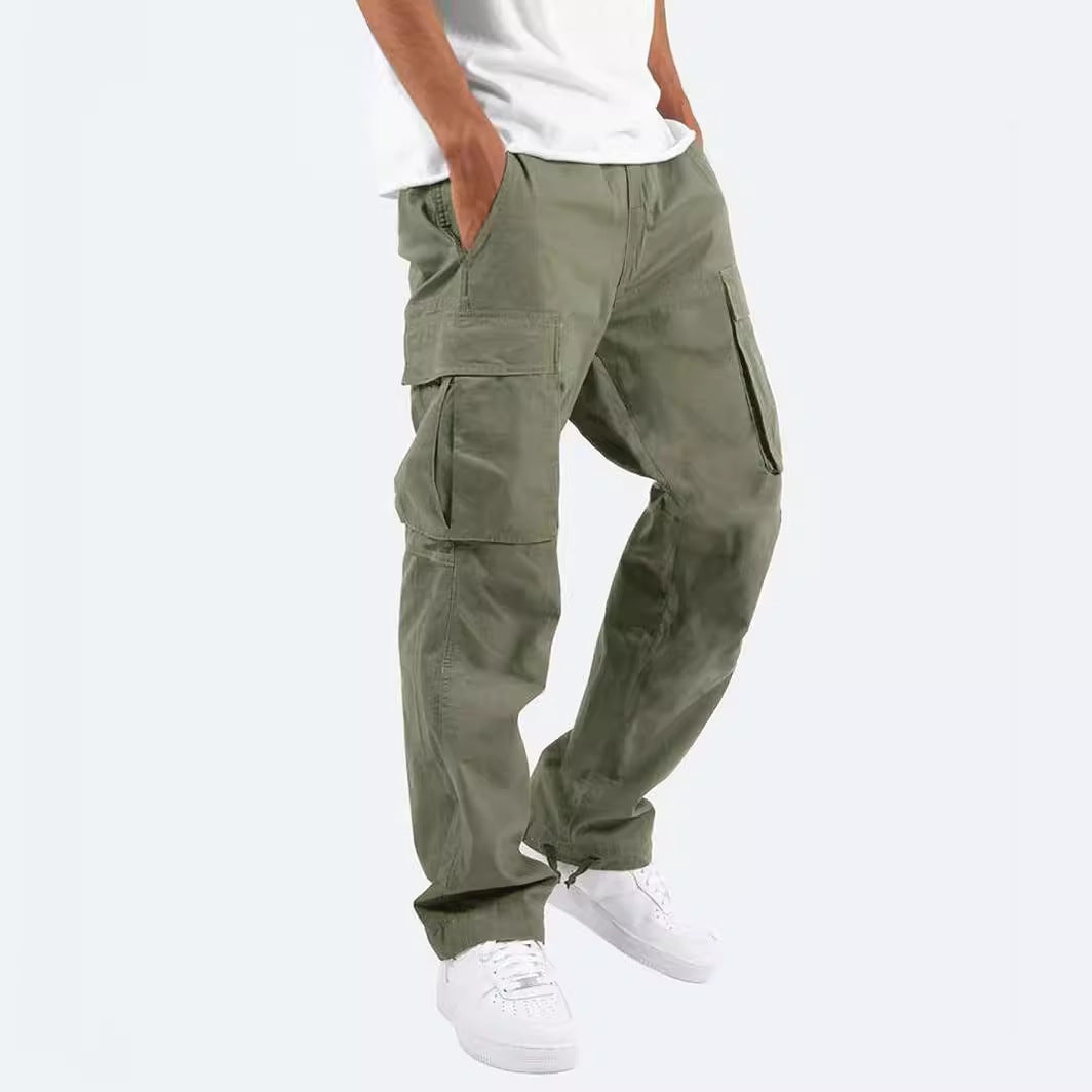 Herren nan lässige Baumwoll Cargo-Hose mit Multi-Taschen und verstellbarem Saum Shop Nory