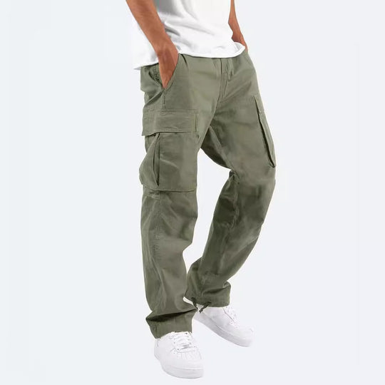 Herren nan lässige Baumwoll Cargo-Hose mit Multi-Taschen und verstellbarem Saum Shop Nory