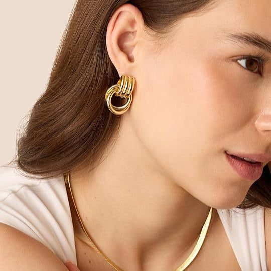 Damen Ohrringe mit organischem Strukturdesign Shop Nory