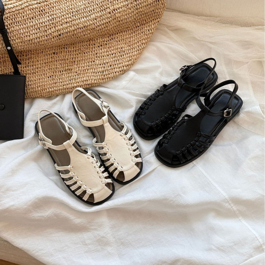 Damen Sandalen mit raffiniertem Riemendesign und komfortablem Fußbett