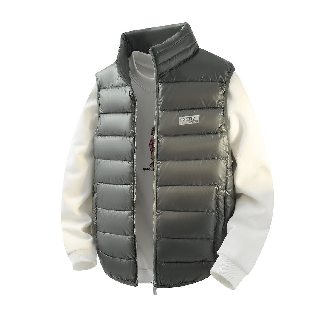 Herren Steppweste mit hohem Stehkragen und glänzender Thermofüllung Shop Nory