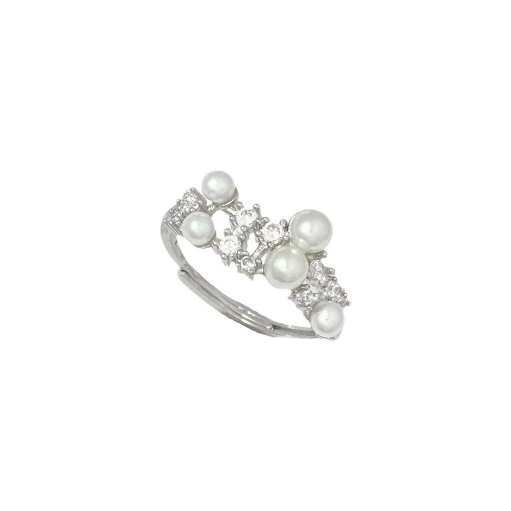 Damen Ring mit luxuriösem Perlen- und Zirkonia-Design Shop Nory