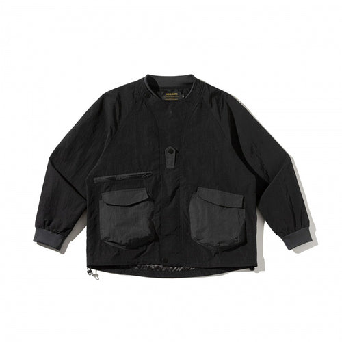 Unisex Kurz geschnittene Boxy-Utility-Überjacke mit Raglanärmeln, aufgesetzten Pattentaschen und Kordelzugsaum Shop Nory