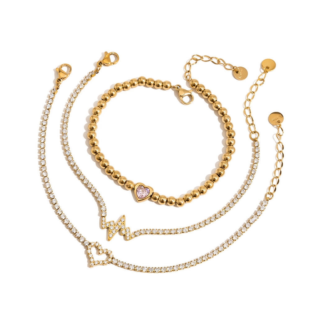 Damen Armband mit funkelnden Kristallen und elegantem Muschel-Design Shop Nory