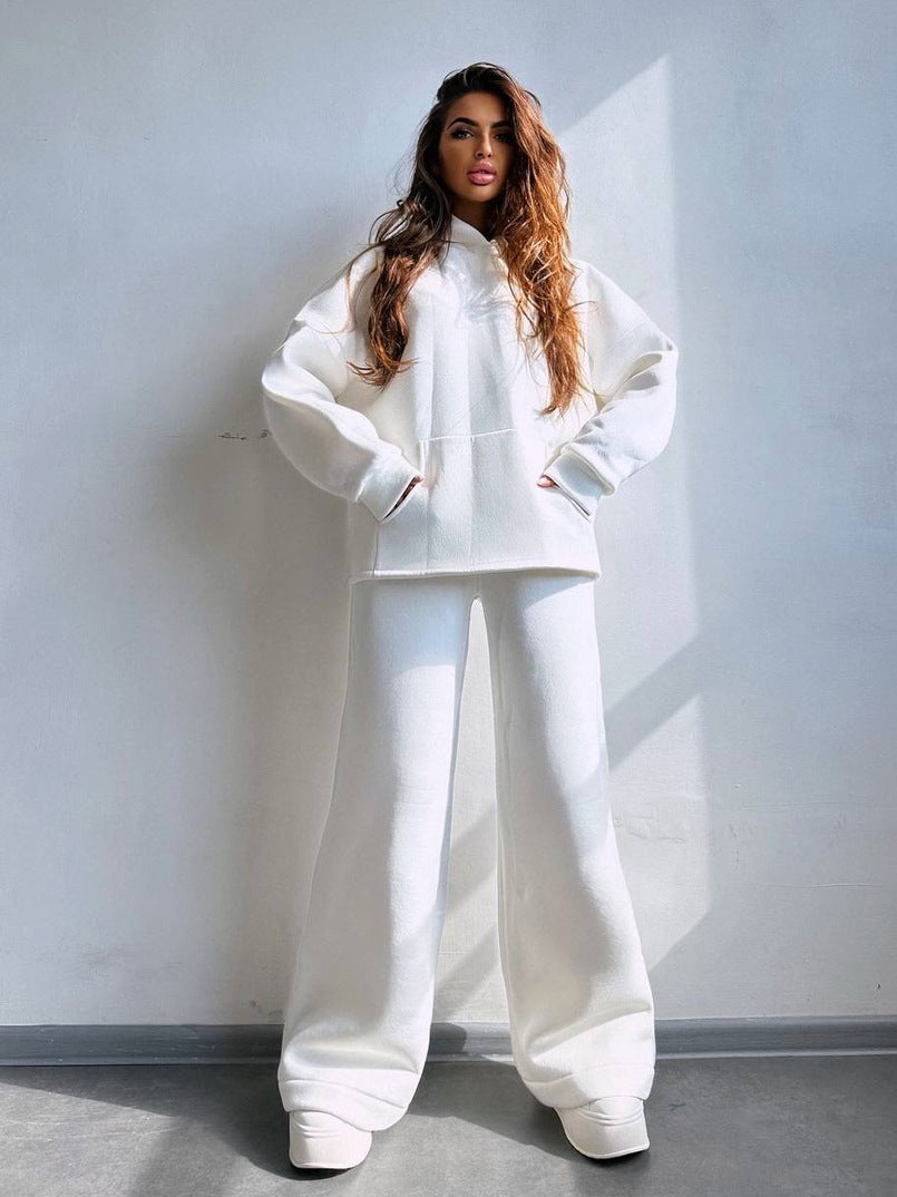 Damen Oversized Hoodie‑Set mit weiter Palazzo‑Loungehose aus schwerer Baumwollmischung Shop Nory