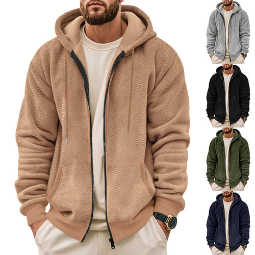 Herren Sportliche Kapuzenjacke mit innovativer Struktur