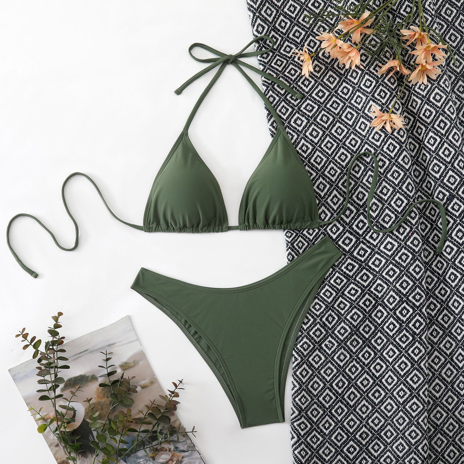 Damen Triangel-Bikini mit verstellbaren BindShopnoryändern