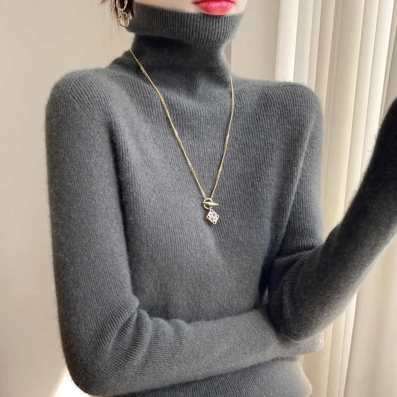 Damen Slim-Fit Rollkragenpullover aus weichem Angora-Mix Shop Nory